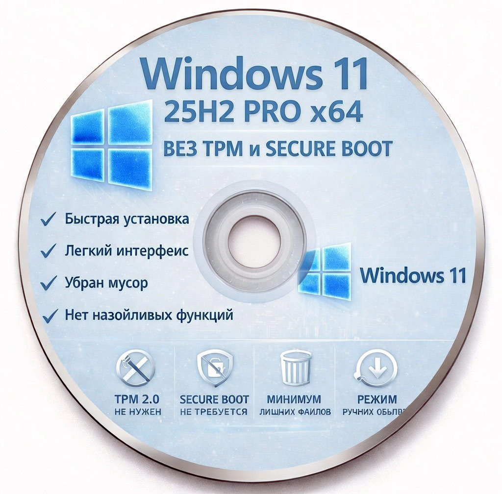 Windows 11 25H2 x64 (февраль 2026) Русская оптимизированная сборка